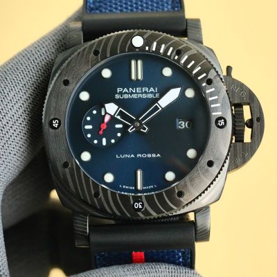 Panerai Submersible Seagull Automatic Movement 316L Steel 45mm Blue Watch
